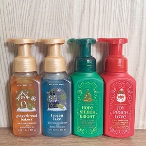 Bath and Body Works Christmas collection hand soap bundle